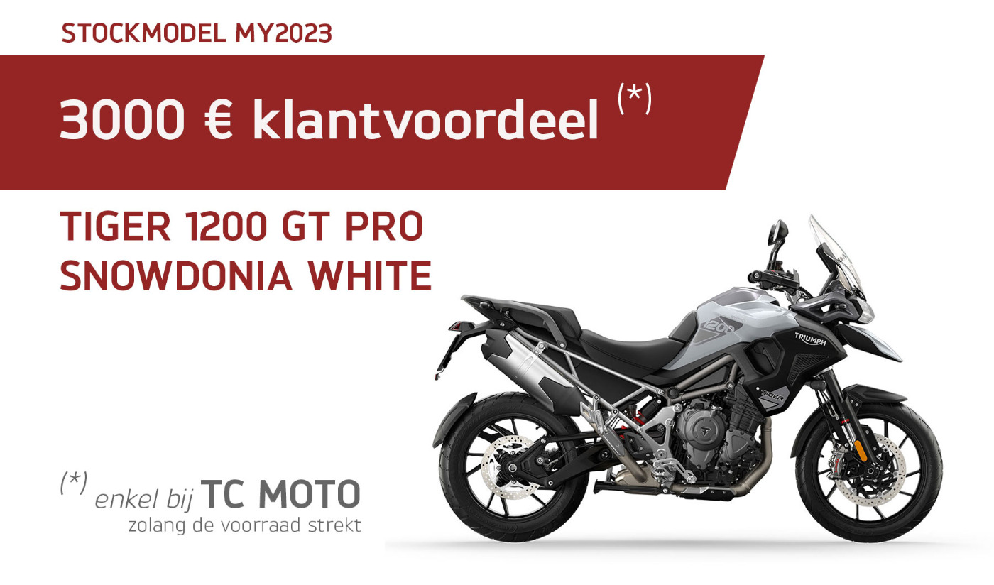 Stockmodel Tiger 1200 GT Pro Snowdonia White