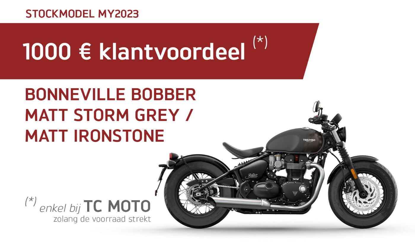 Stockmodel Bonneville Bobber Matt Storm Gray