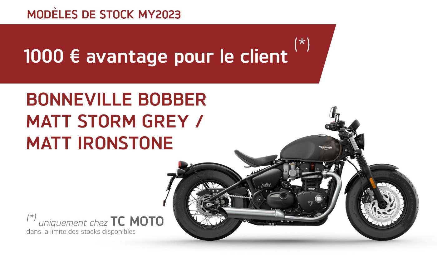 Stockmodel Bonneville Bobber Matt Storm Gray